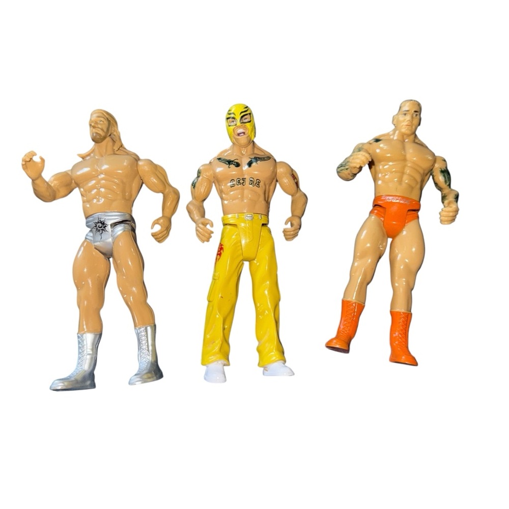 Set of Three Wrestling Action Figures